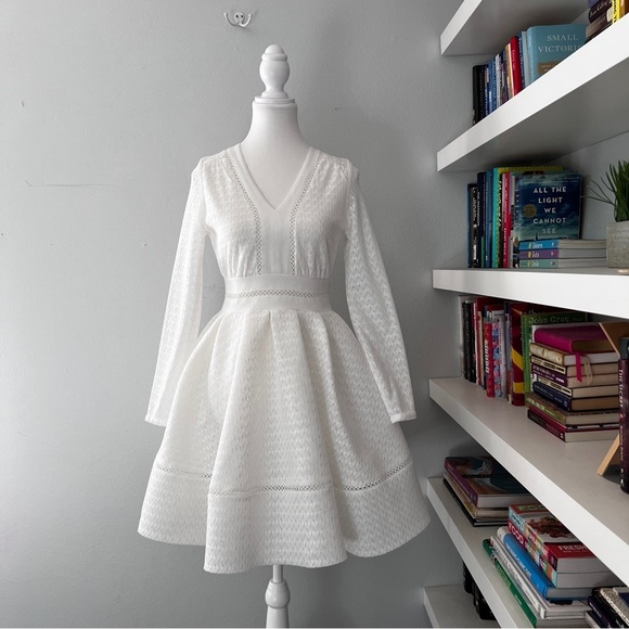 MAJE Rossignol white Fit-and-Flare Mini Dress size 1 or Small - Picture 5 of 16